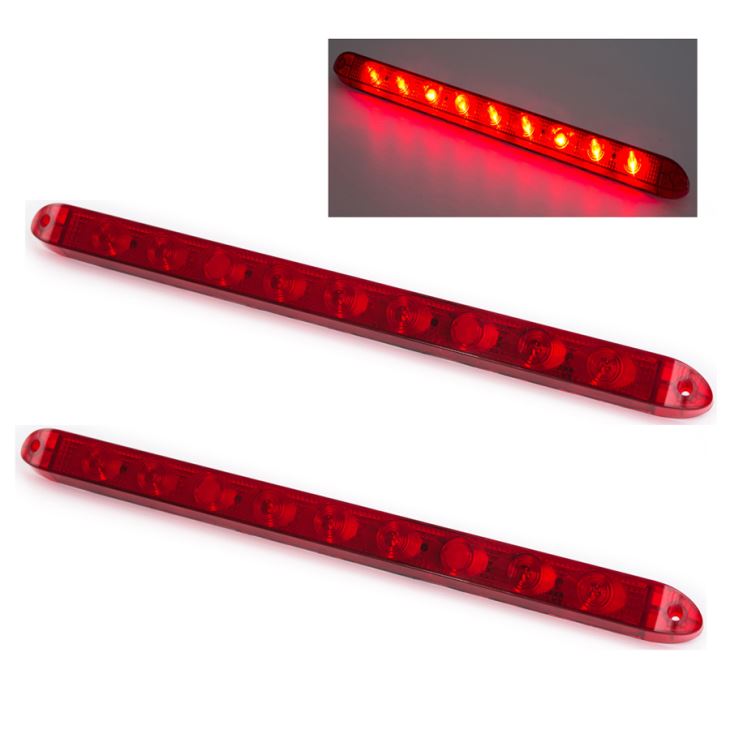 17-inčni Piranha LED 9 Diodes Strip Lampa Trailer Stop Tail Turn Light Light Bar